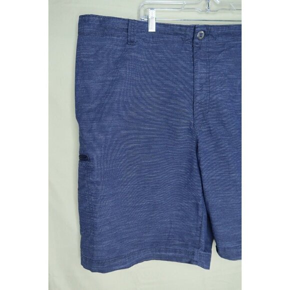 True Nation by DXL Hybrid Shorts Men's 52 Blue Zip Pockets Stretch Cotton Blend - Picture 2 of 9